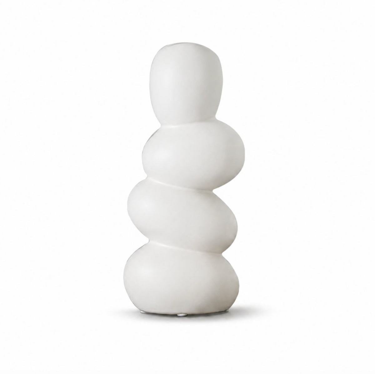 Minimalist White Ceramic Tabletop Vase