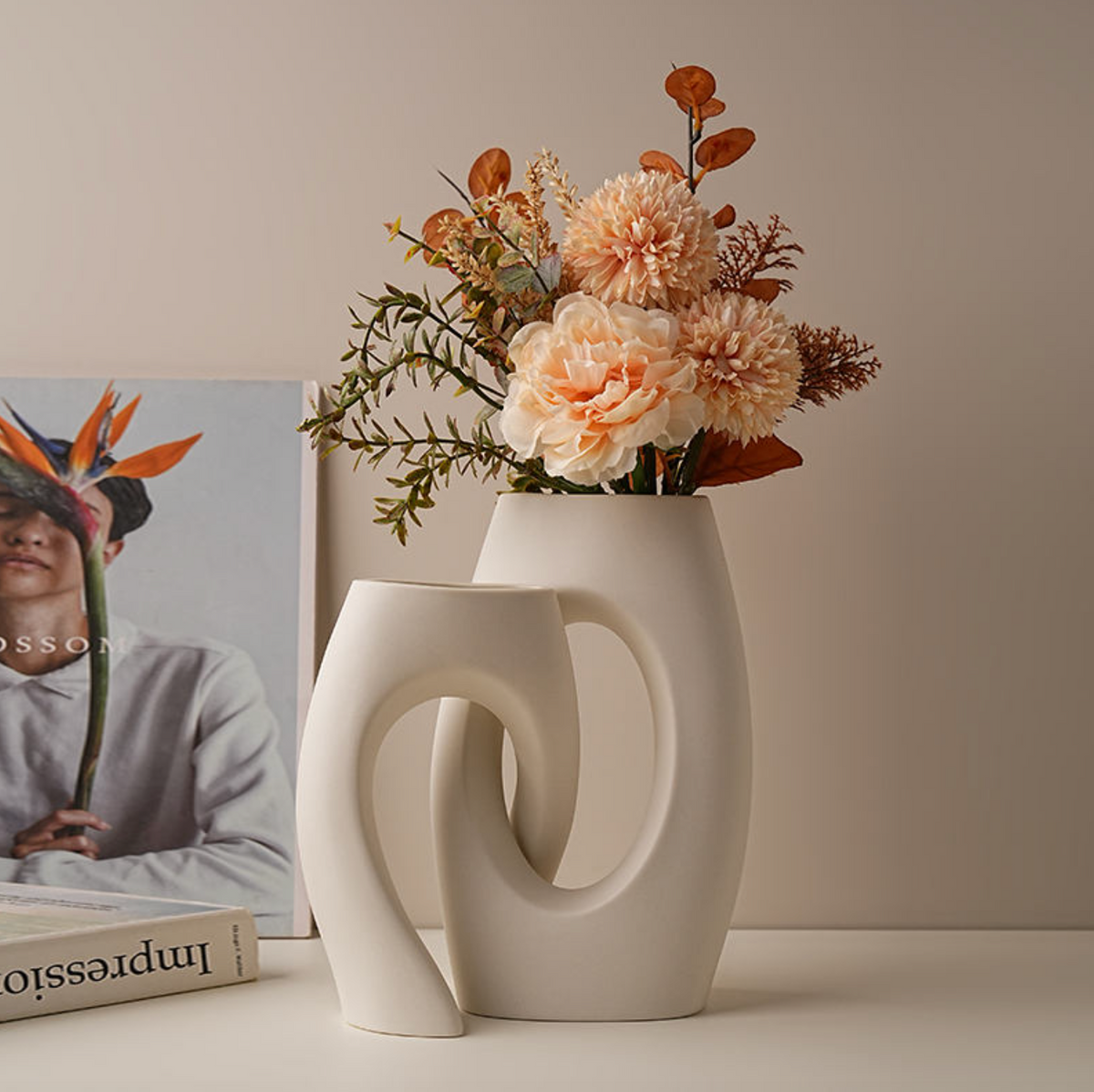 Modern Nordic Hollow Ceramic Vase