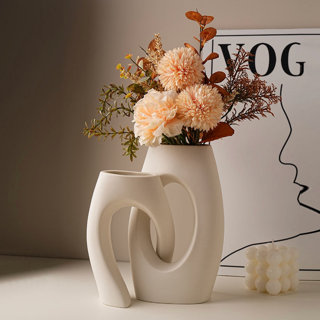 Modern Nordic Hollow Ceramic Vase